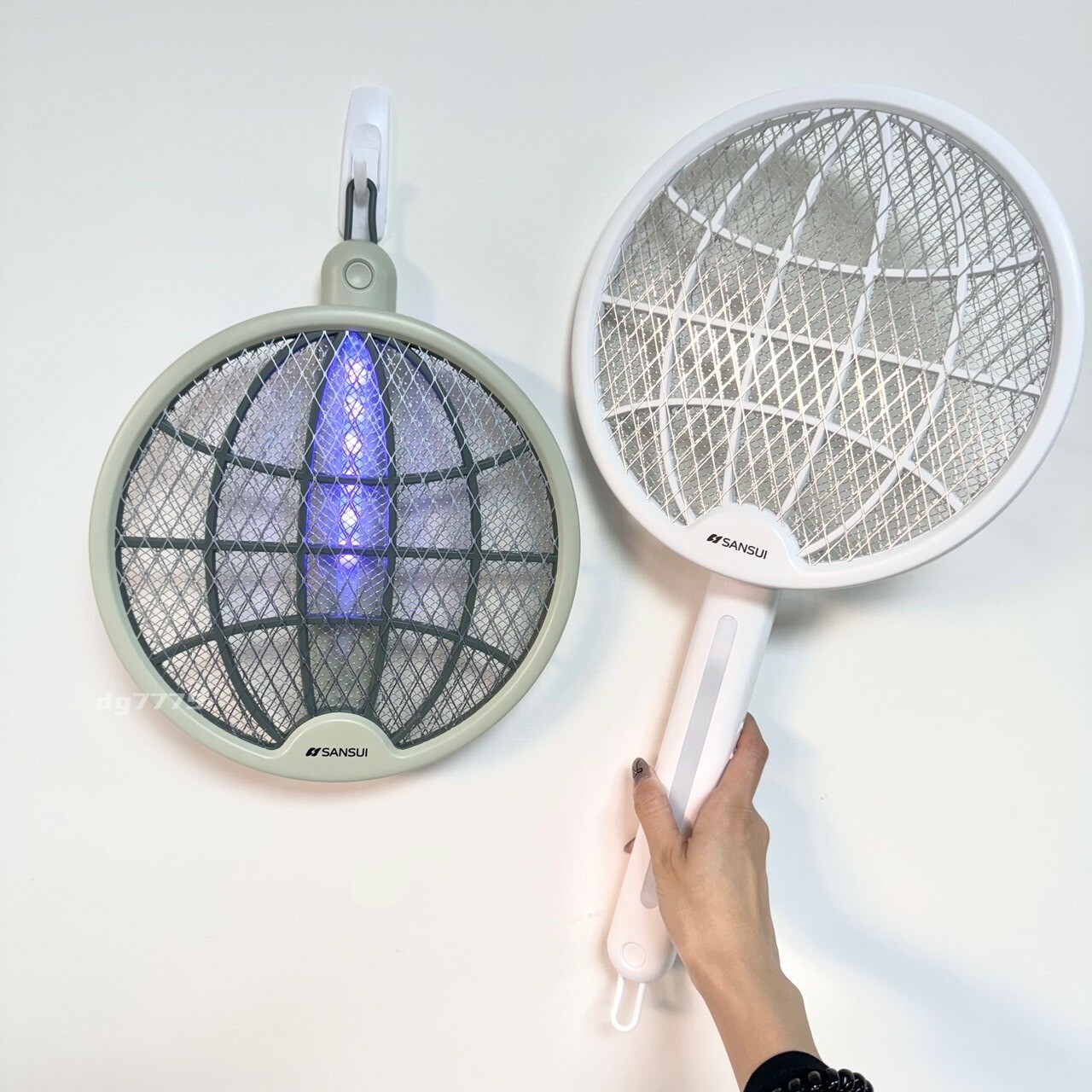#現貨  SANSUI 山水 二合一折疊電蚊拍 多功能 捕蚊拍 捕蚊燈