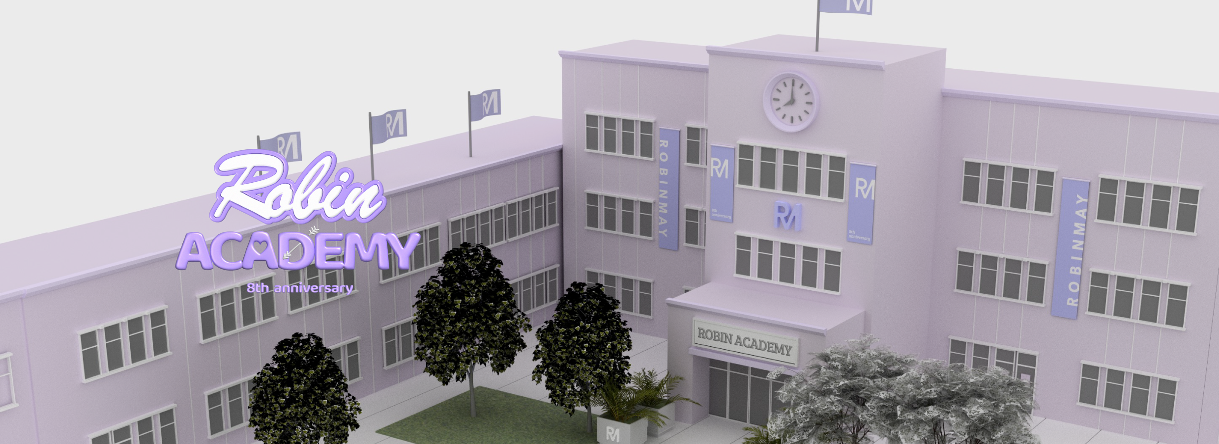 ROBINMAY 八週年企劃，『ROBIN ACADEMY』學校主題的3D做圖。