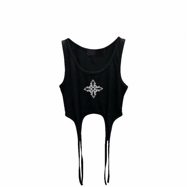 Hot selling cross flower camisole (black size S-L) (please contact customer service to confirm the delivery size after placing the order)