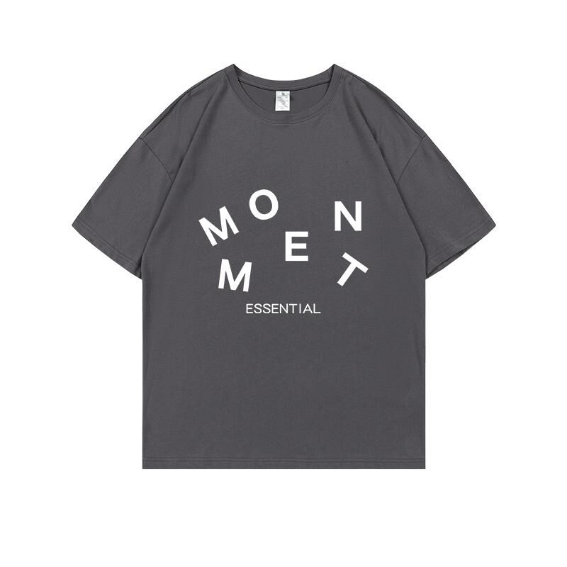 Loose short-sleeved T-shirt (S-4XL dark gray 220g cotton) [Please contact customer service to confirm the shipping size after placing an order] 