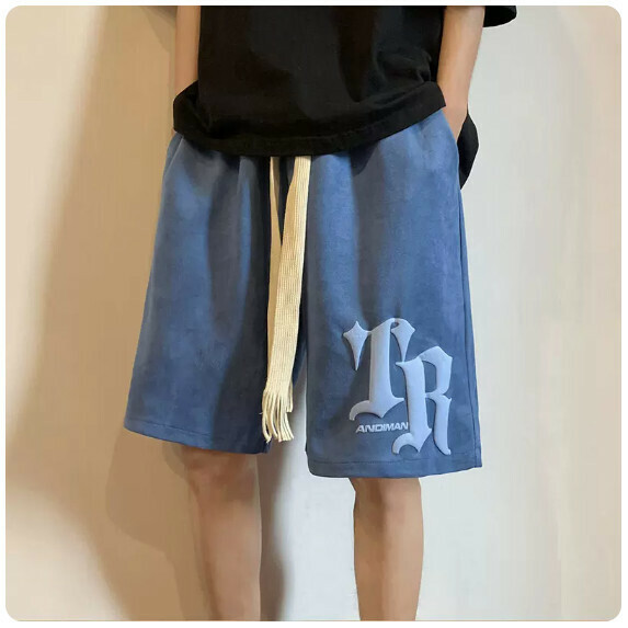 夏季寬鬆短褲（藍色【M_2XL碼】（下單後聯繫客服確認發貨尺碼））