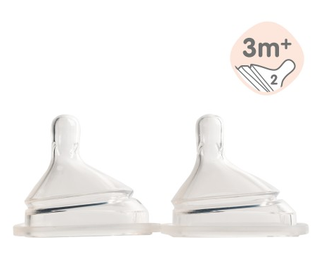 Hegen 防脹氣智慧奶咀 (中速，2個裝)