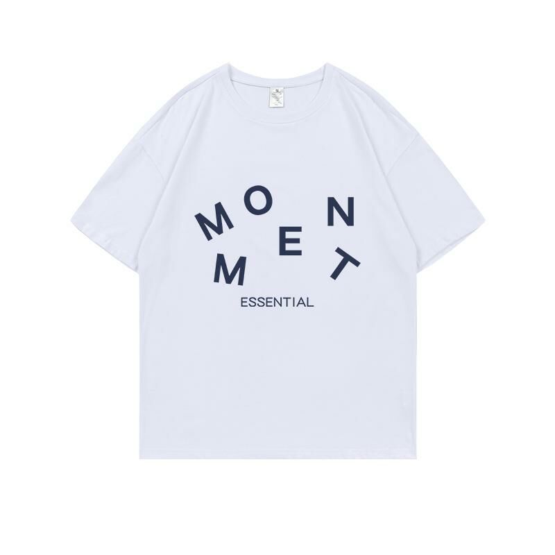 Loose short-sleeved T-shirt (S-4XL white 220g cotton) [Please contact customer service to confirm the shipping size after placing an order] 