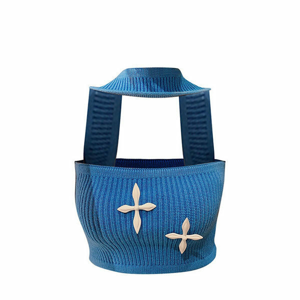 Hot selling halterneck tube top short vest (blue, one size fits all)