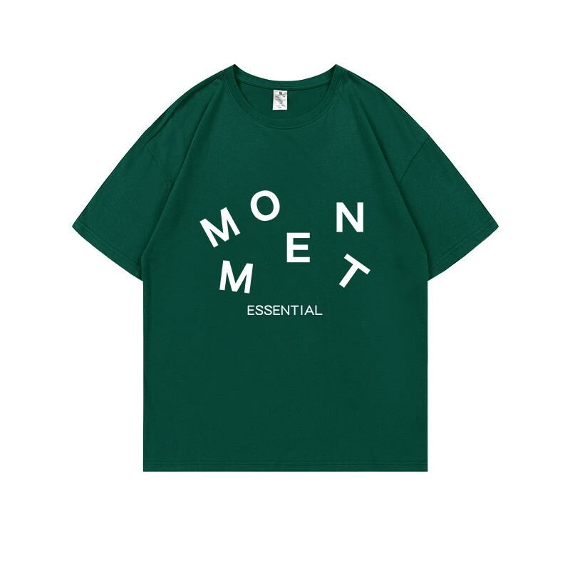 Loose short-sleeved T-shirt (S-4XL dark green 220g cotton) [After placing an order, please contact customer service to confirm the shipping size] 
