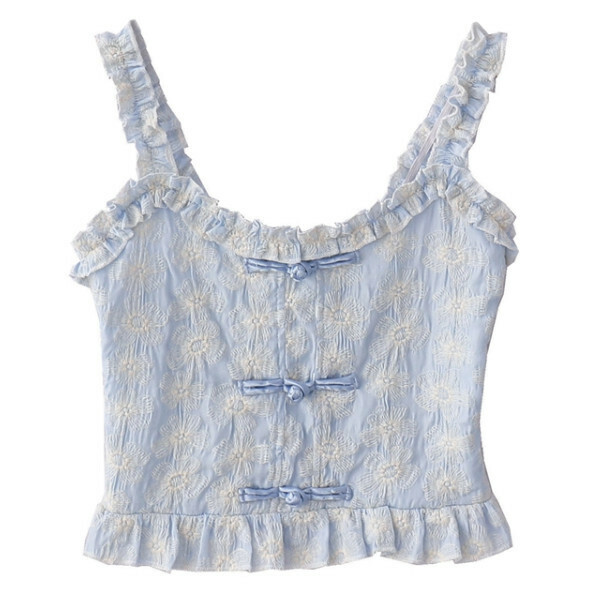 Hot selling buckle vest [blue] [S-L] (please contact customer service to confirm the delivery size after placing the order)