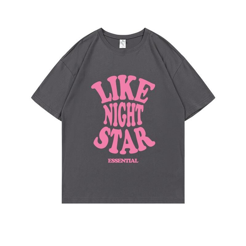 Loose short-sleeved T-shirt (S-4XL dark gray) [Please contact customer service to confirm the shipping size after placing an order] 