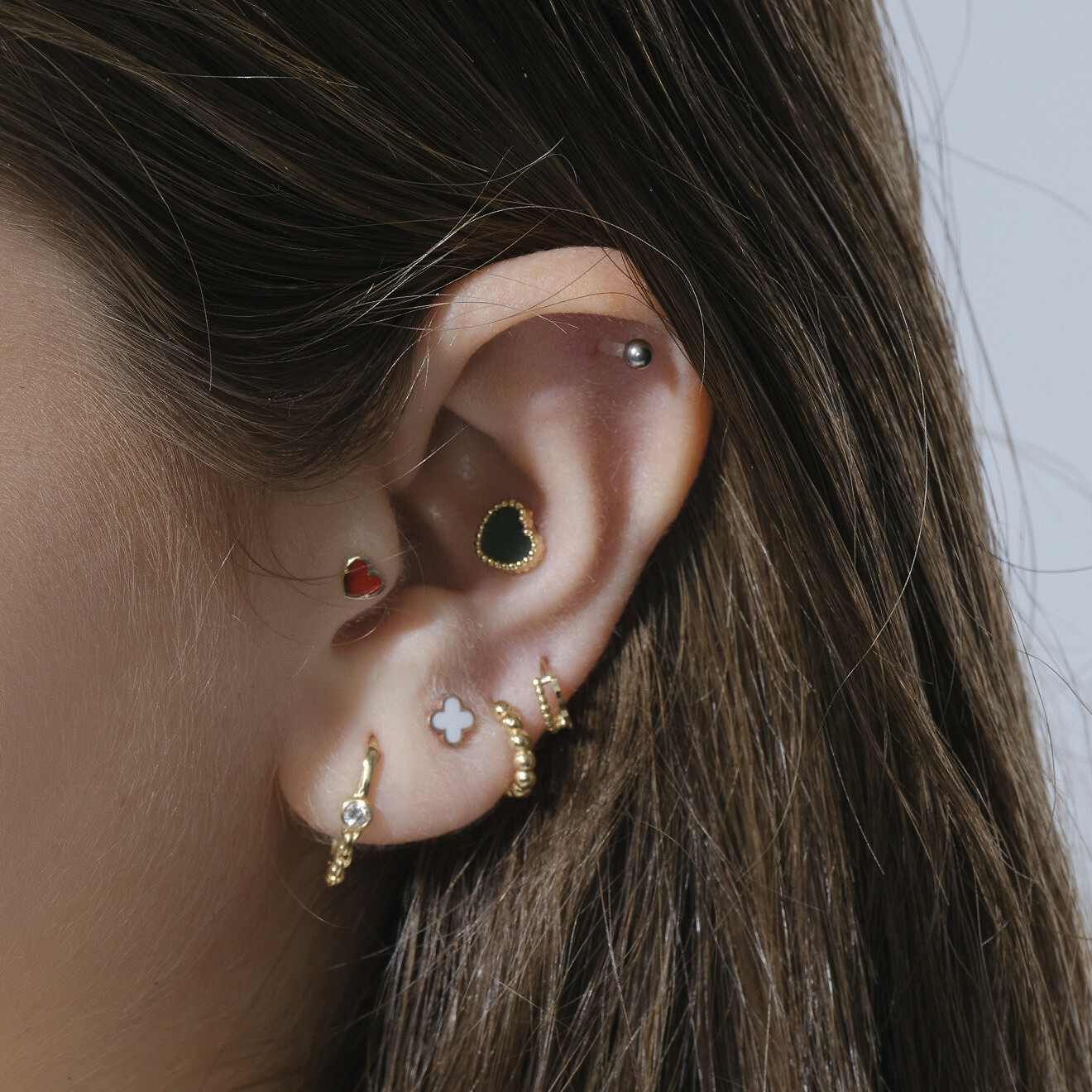 都會光芒：14K金圓珠耳環（小）