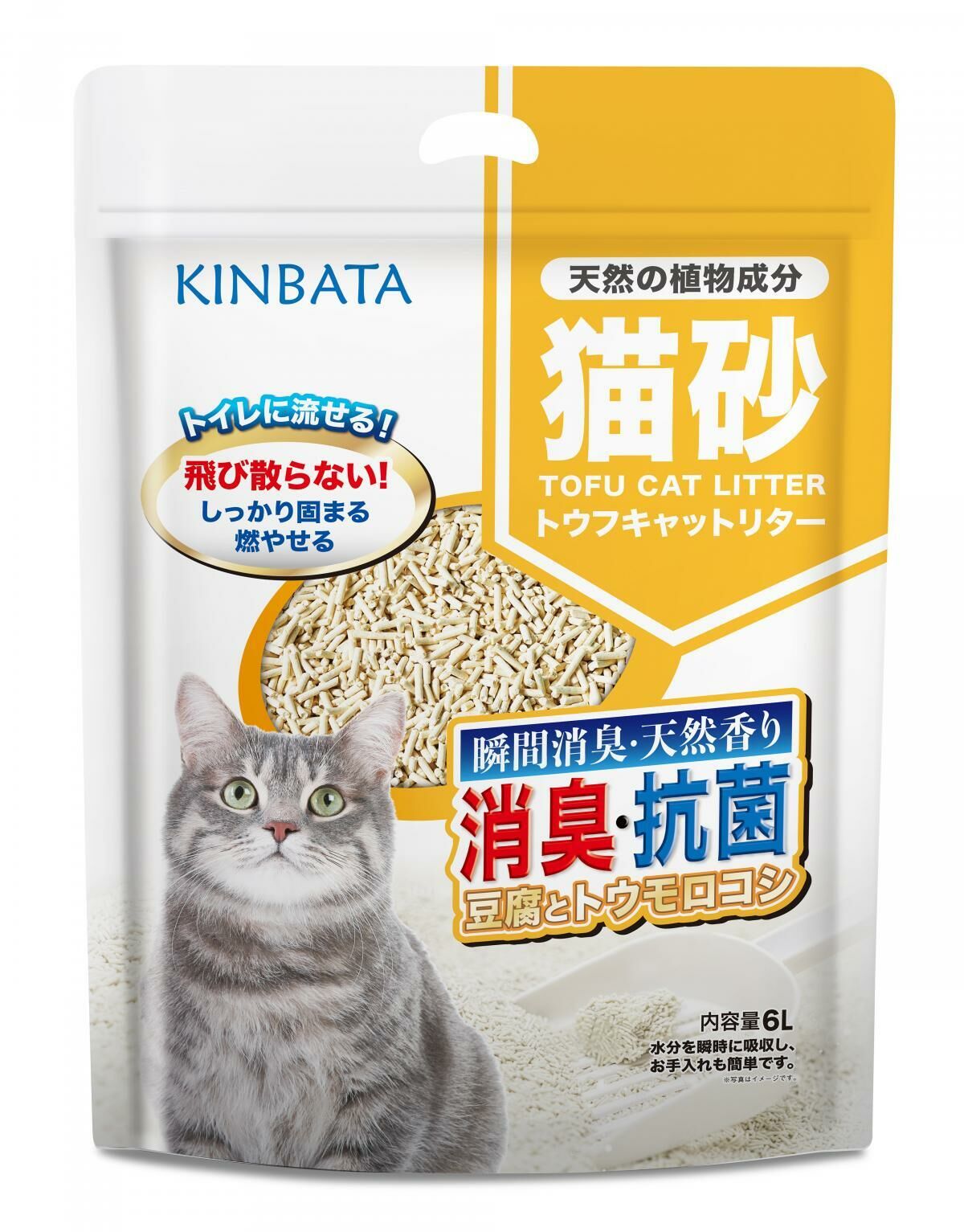 Kinbata 天然豆腐猫砂原味 6L