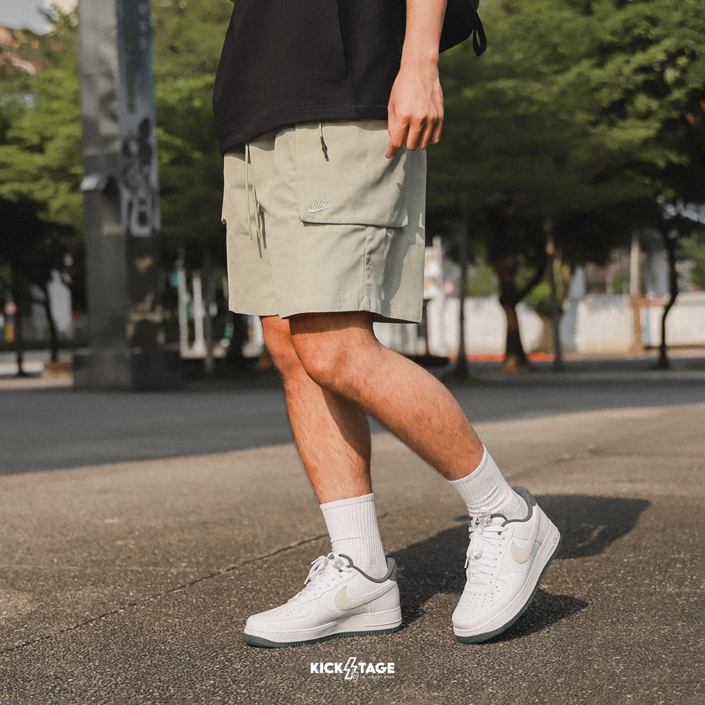 男款 NIKE TECH PACK WOVEN UTILITY SHORT 淺綠 機能 工裝 短褲【FB7529-371】