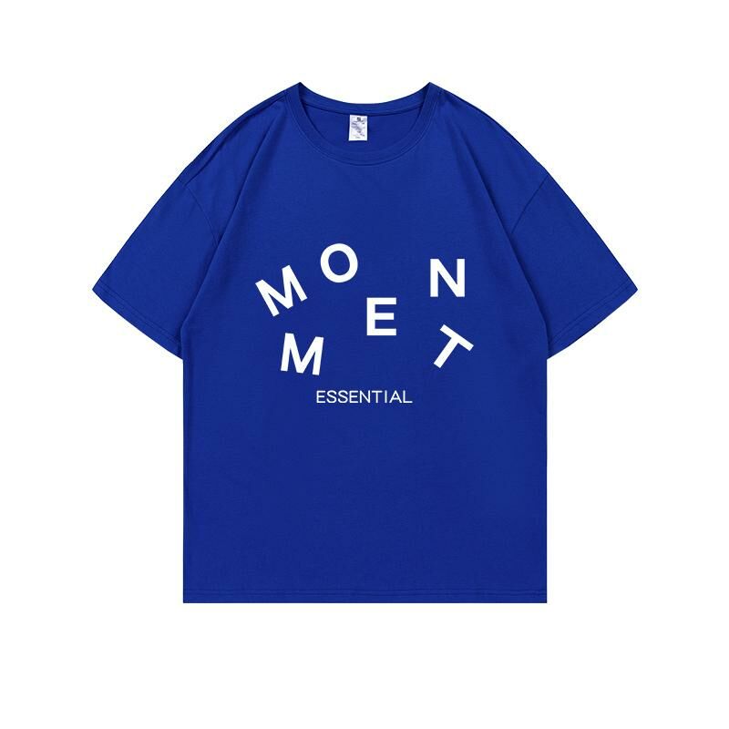 Loose short-sleeved T-shirt (S-4XL Klein Blue 220g cotton) [After placing an order, please contact customer service to confirm the shipping size] 