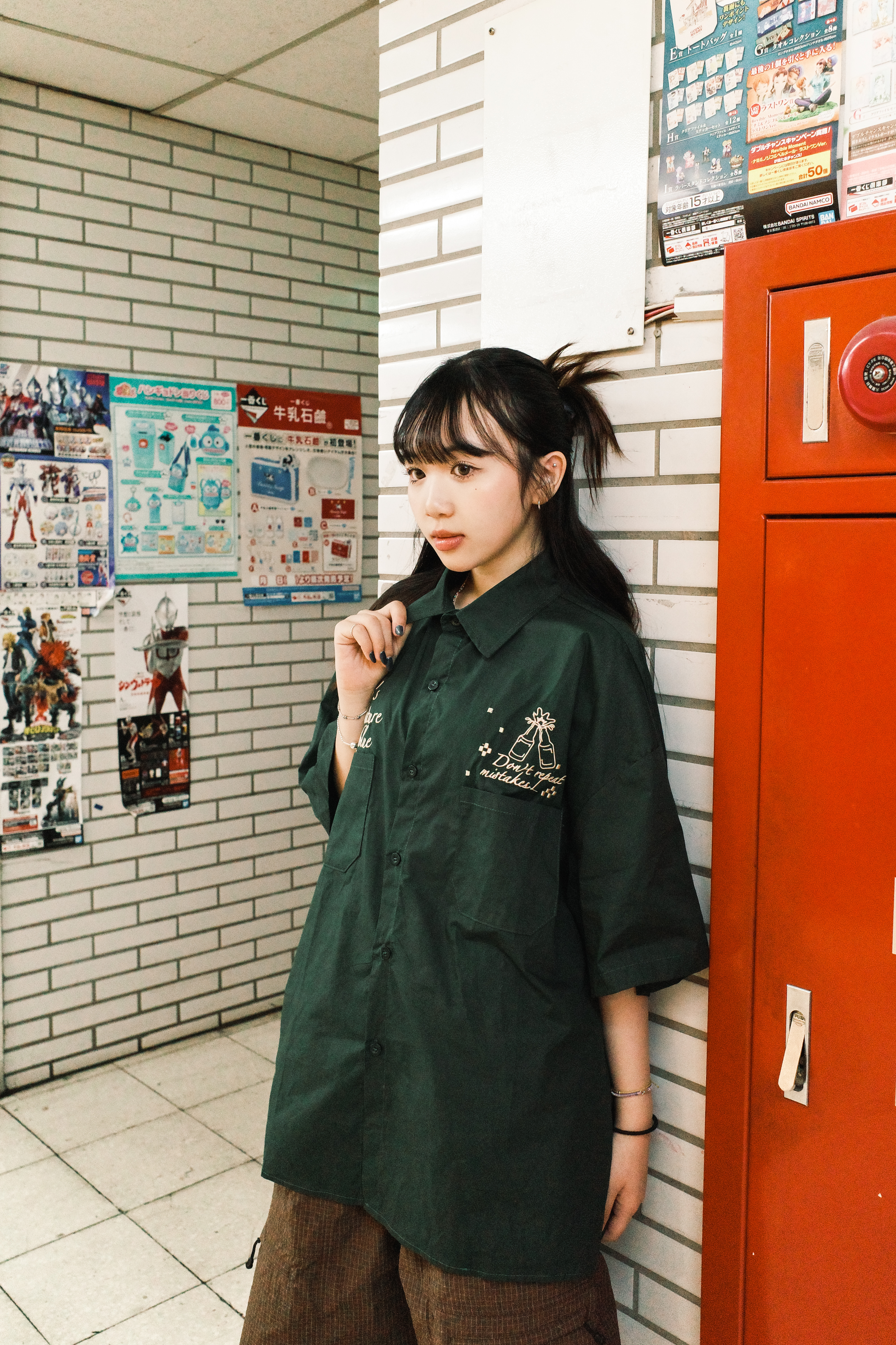 『Always_Good』啤酒 刺繡 雙口袋 短袖襯衫