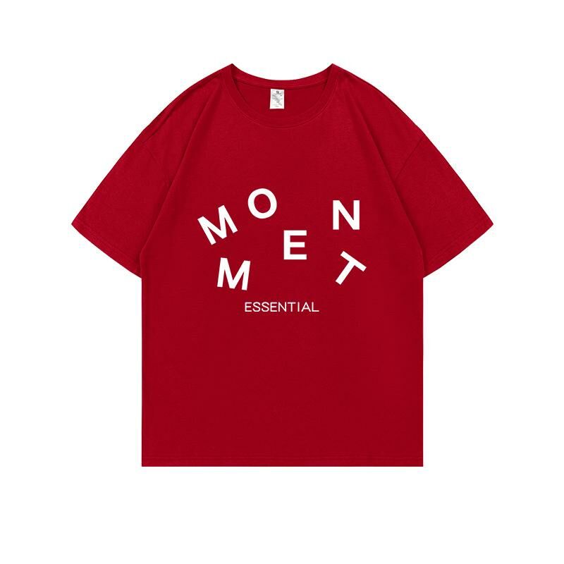 Loose short-sleeved T-shirt (S-4XL China Red 220g cotton) [After placing an order, please contact customer service to confirm the shipping size] 