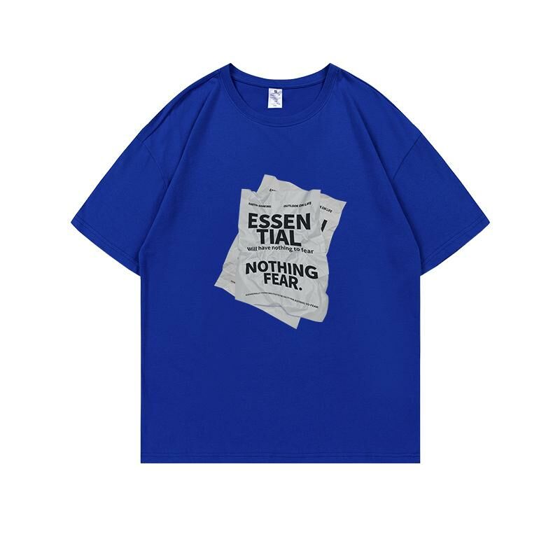 Loose short-sleeved T-shirt (S-4XL Klein Blue) [Please contact customer service to confirm the shipping size after placing an order] 
