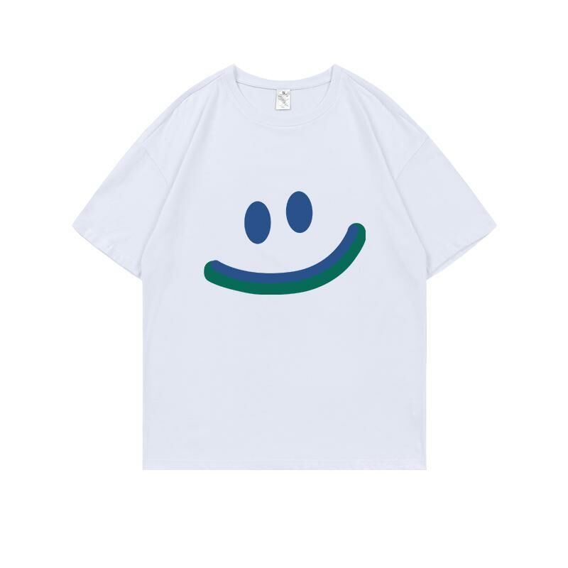 Loose short-sleeved T-shirt (S-4XL white) [Please contact customer service to confirm the shipping size after placing an order] 