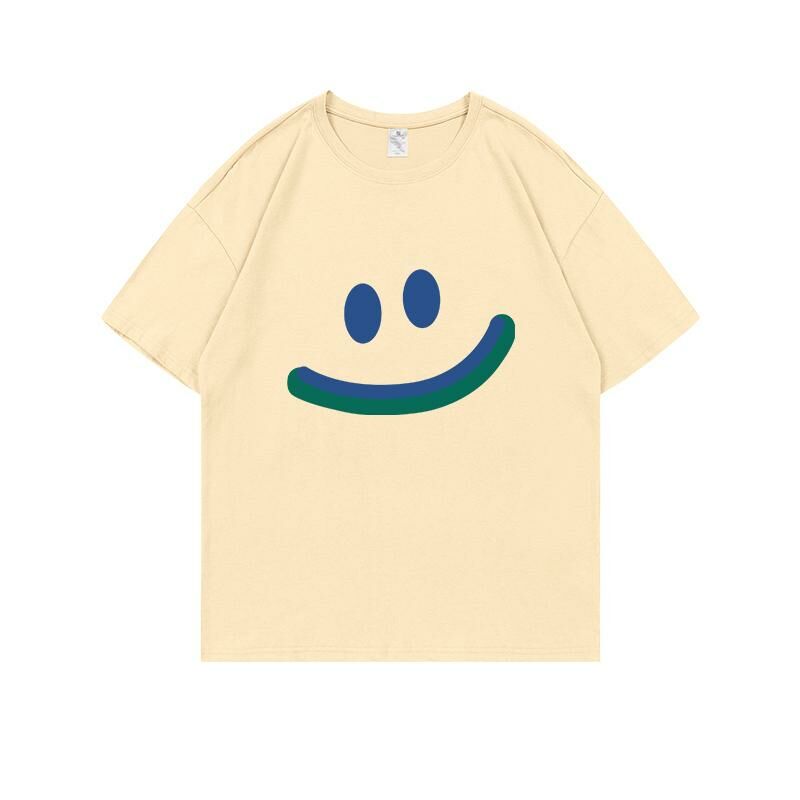 Loose short-sleeved T-shirt (S-4XL apricot) [Please contact customer service to confirm the shipping size after placing an order] 