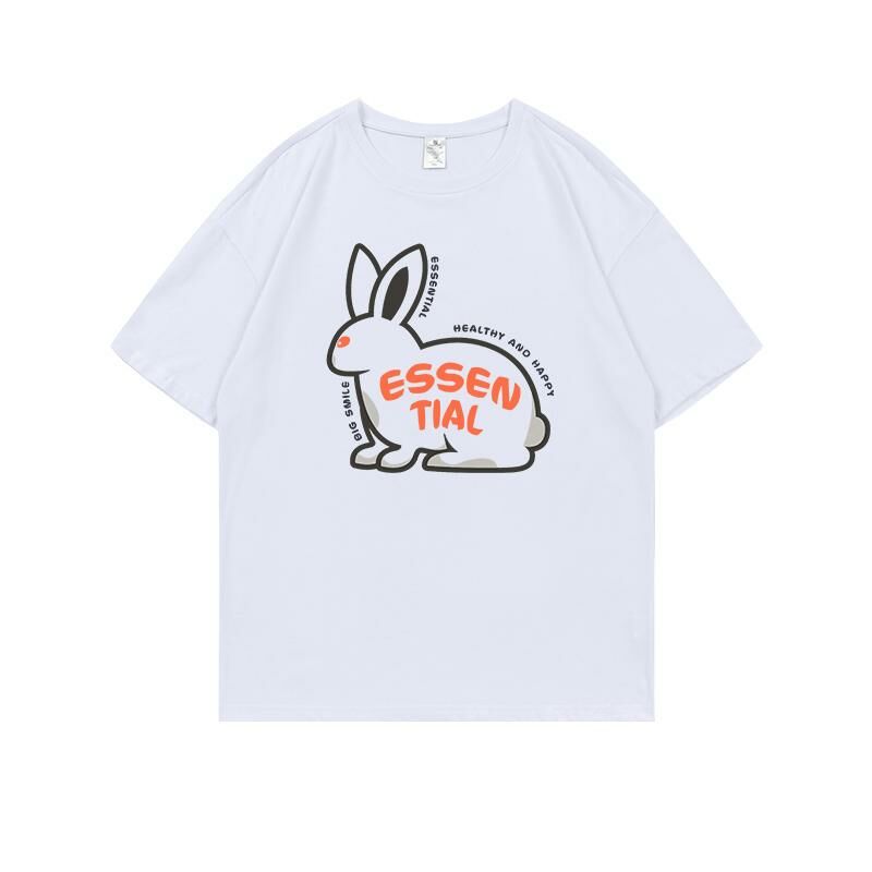 Loose short-sleeved T-shirt (S-4XL white 220g cotton) [Please contact customer service to confirm the shipping size after placing an order] 