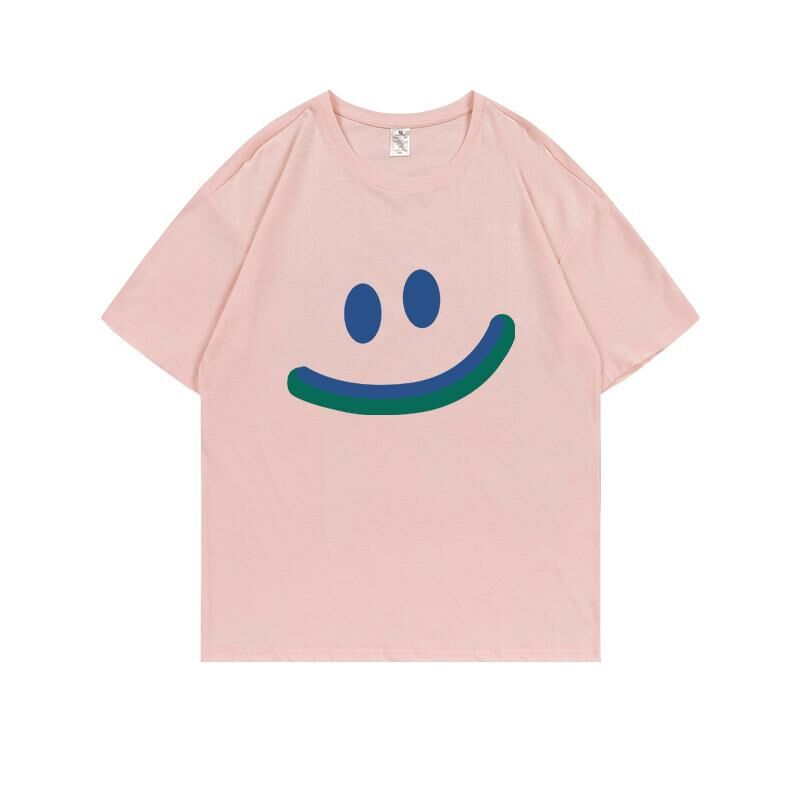 Loose short-sleeved T-shirt (S-4XL light pink) [Please contact customer service to confirm the shipping size after placing an order] 
