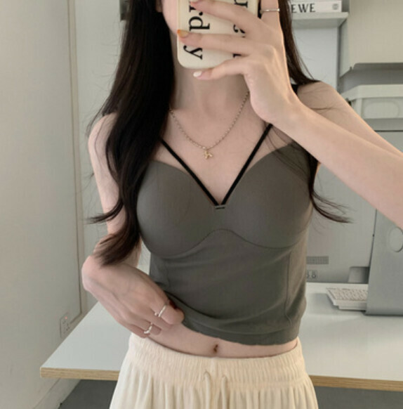 Summer vest with chest pad (light gray) [Size: S-XL] [Contact customer service to confirm the shipping size after placing an order]