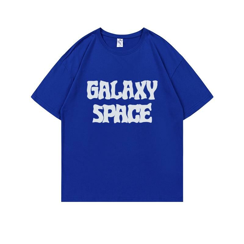 Loose short-sleeved T-shirt (S-4XL Klein Blue 220g cotton) [After placing an order, please contact customer service to confirm the shipping size] 