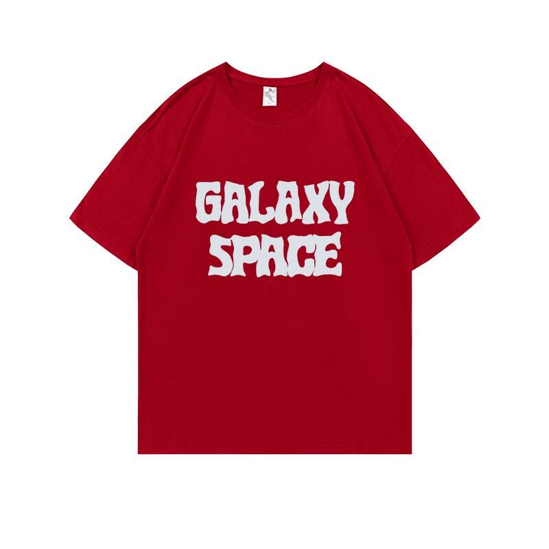 Loose short-sleeved T-shirt (S-4XL China Red 220g cotton) [After placing an order, please contact customer service to confirm the shipping size] 