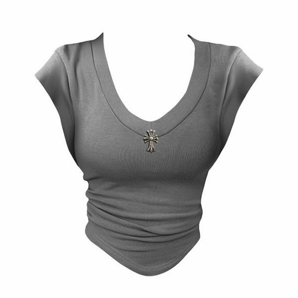 Hot Selling Waist Pleated Short Sleeves (Gray S-L) (please contact customer service to confirm the delivery size after placing the order)