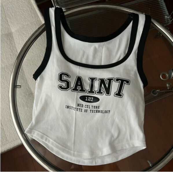 Summer Chest Padded Curved Hem Vest (White) [One Size]