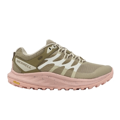 【MERRELL】ANTORA 3 女輕量越野健行鞋 米白粉 /ML068206