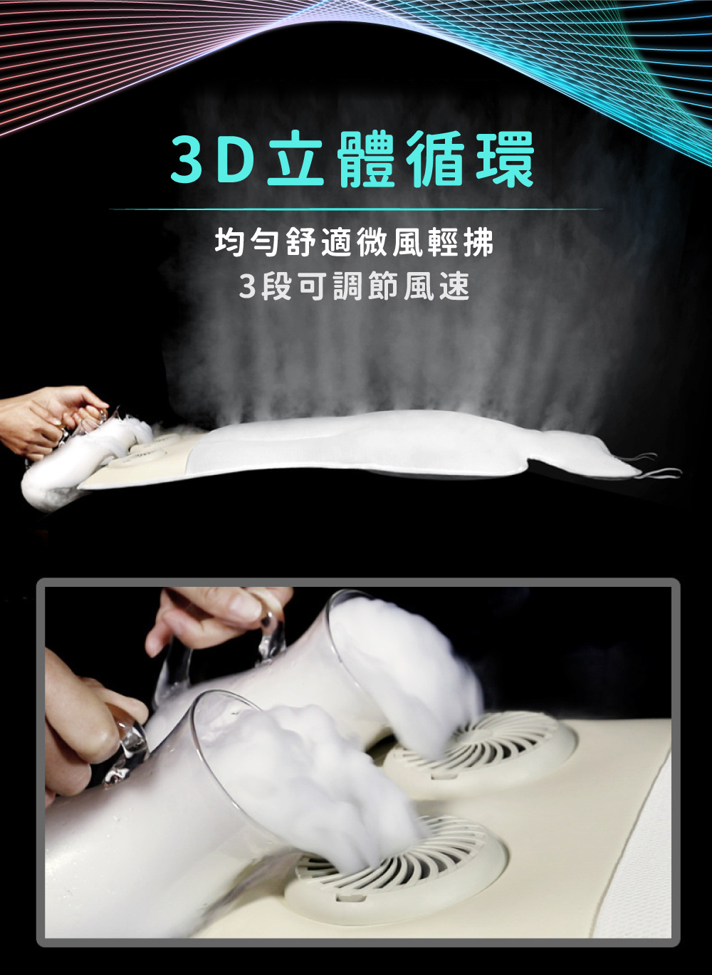 3D立體循環,3段可調節風速