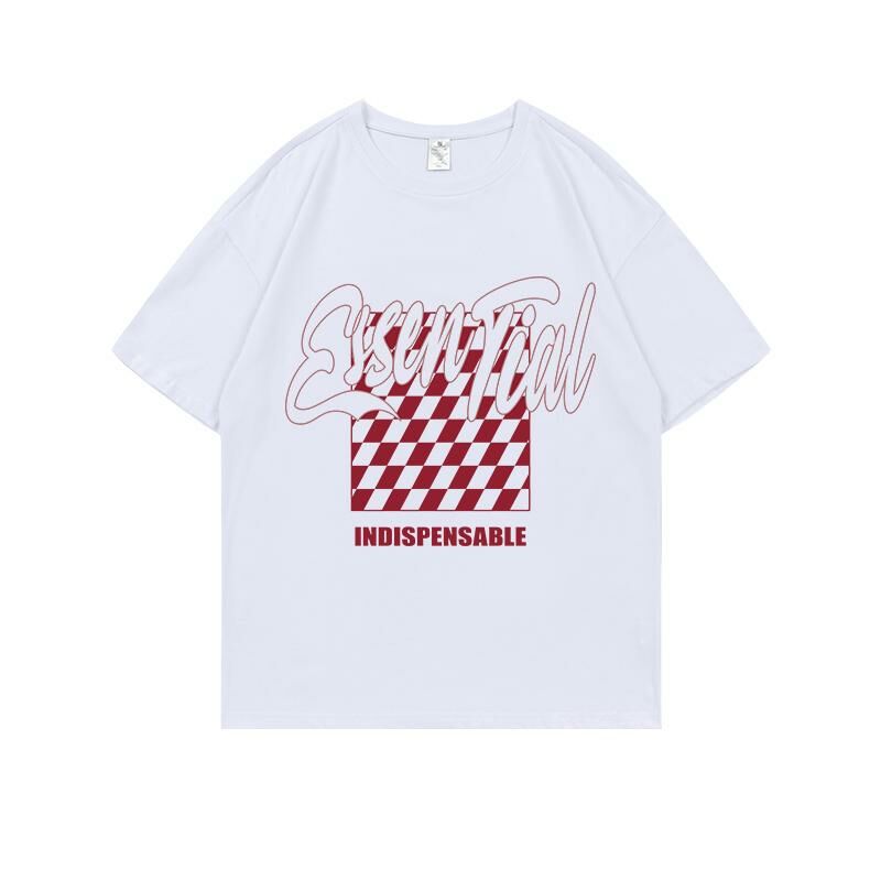 Loose short-sleeved T-shirt (S-4XL white 220g cotton) [Please contact customer service to confirm the shipping size after placing an order] 