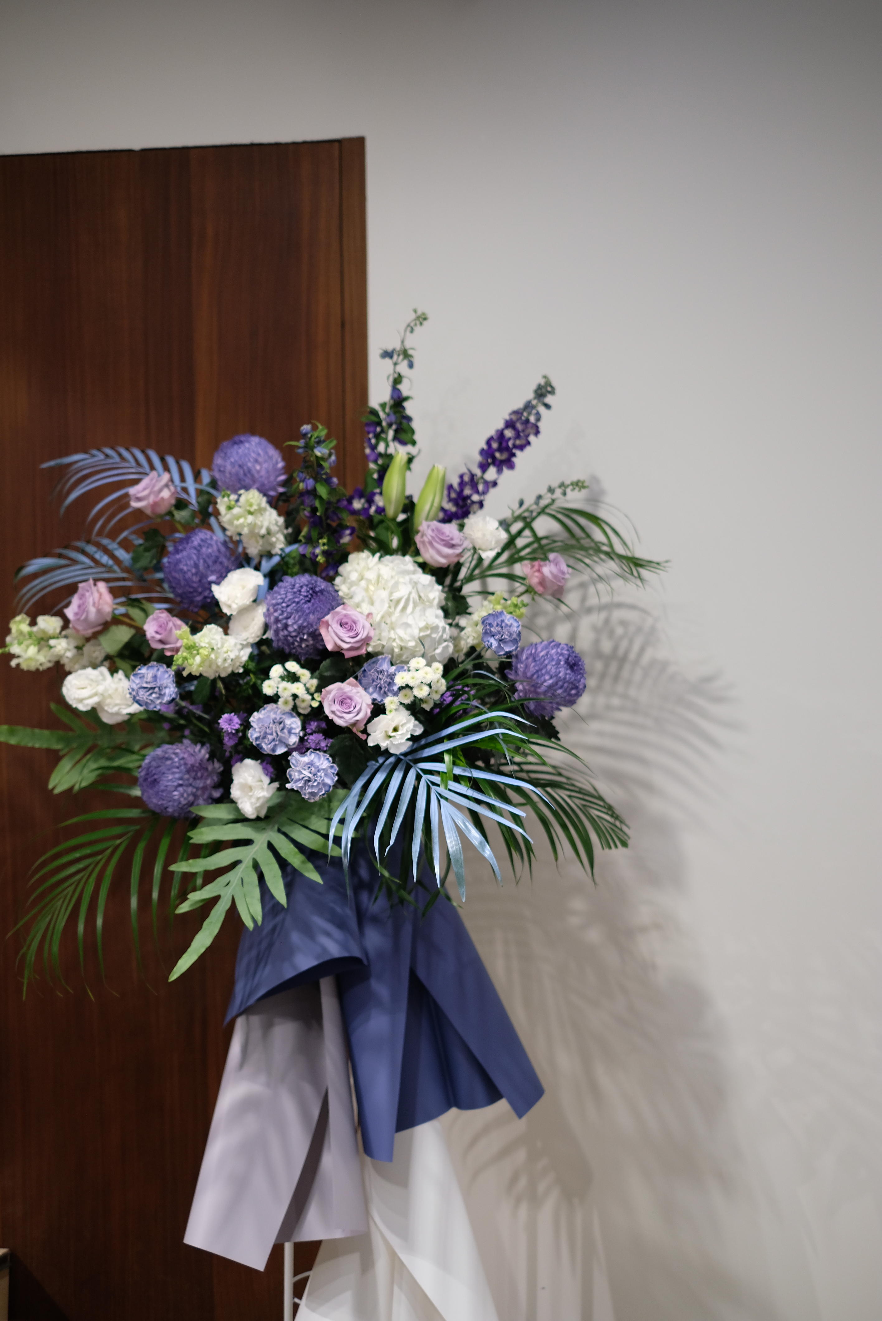 紫色系｜鮮花高架花籃