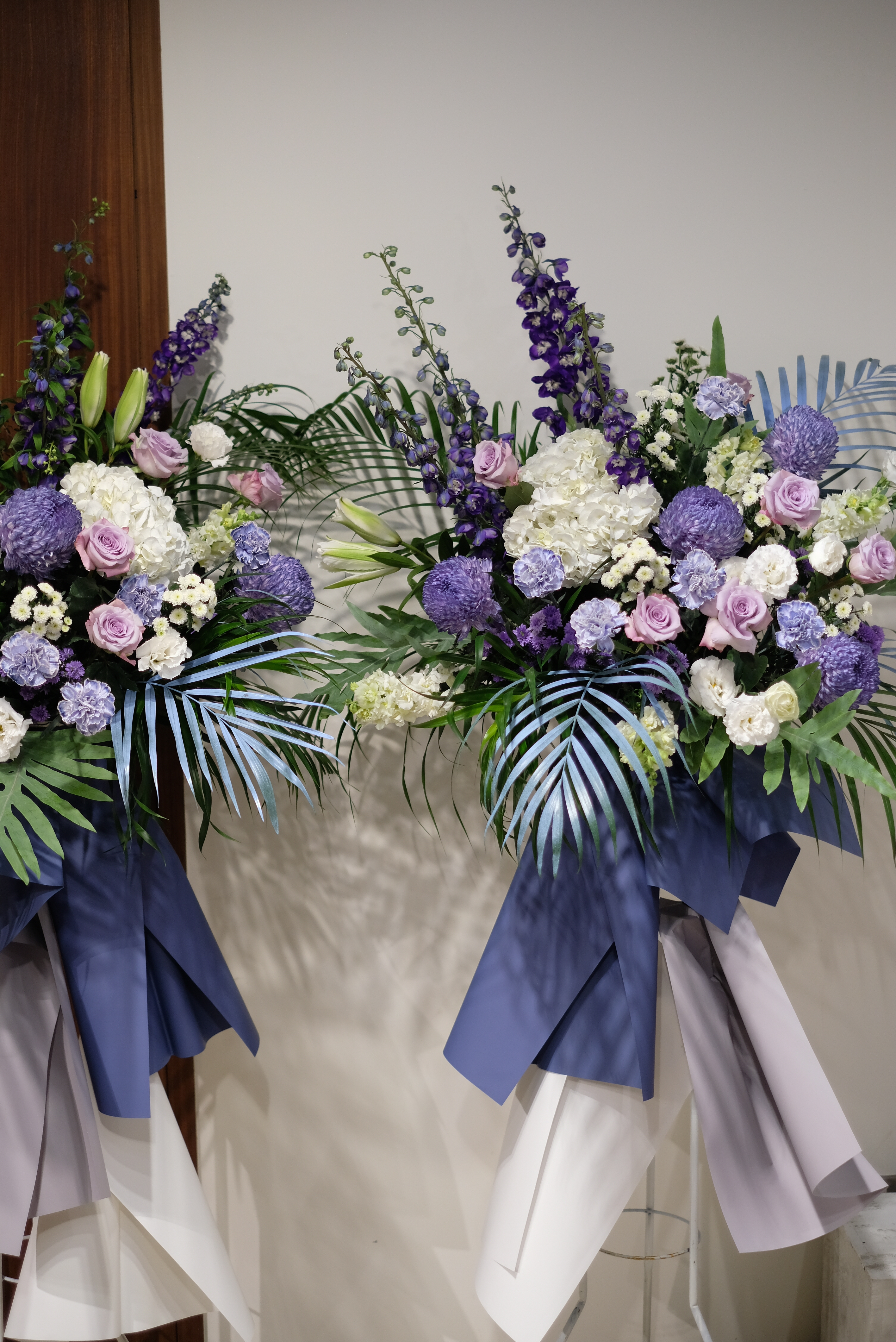 紫色系｜鮮花高架花籃