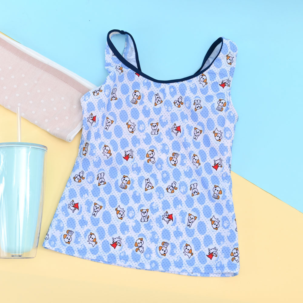 YG455-小女兩件式褲裝-花