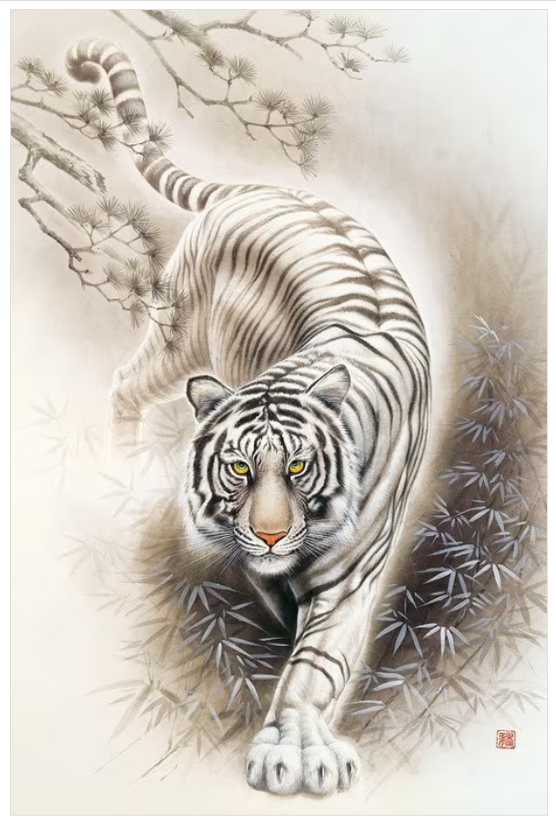 關口-白虎圖 (迷你尺寸)