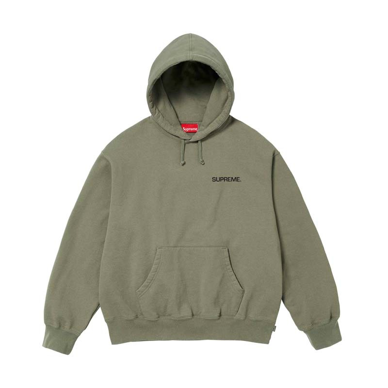 Supreme CIRCLE LOGO HOODED SWEATSHIRT LT OLIVE 連帽長袖 帽T 橄欖綠 SUP-465 [台灣現貨]
