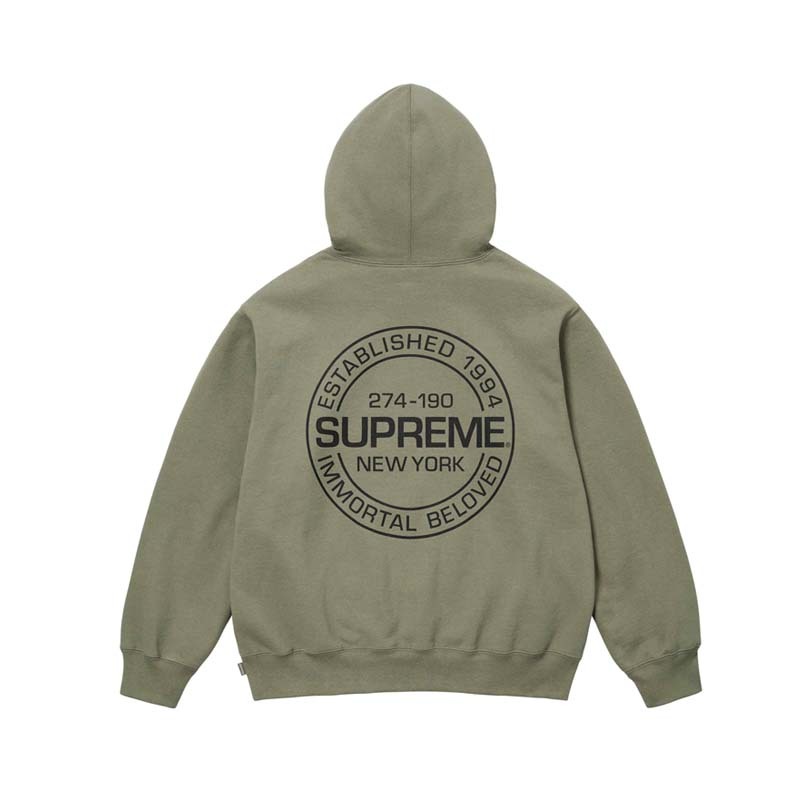 Supreme CIRCLE LOGO HOODED SWEATSHIRT LT OLIVE 連帽長袖 帽T 橄欖綠 SUP-465 [台灣現貨]