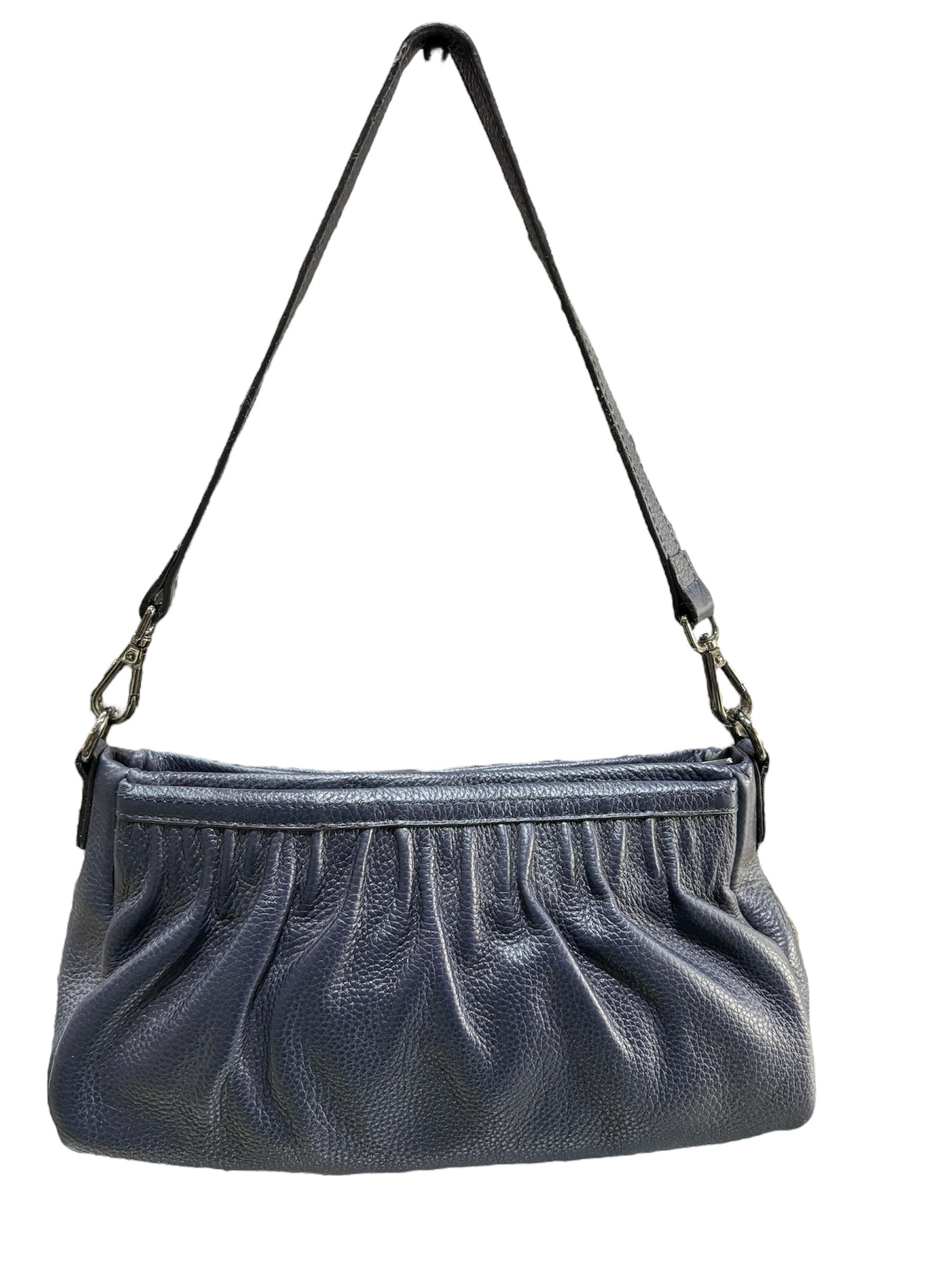 深藍 真皮牛皮肩背包 / 側背包  #SM-8116