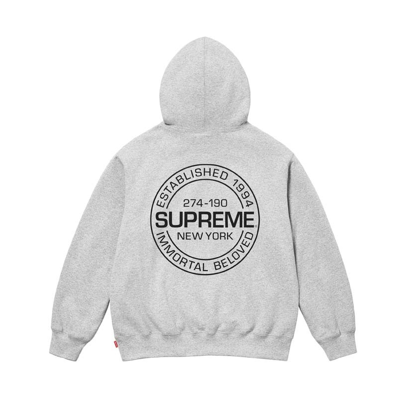 Supreme CIRCLE LOGO HOODED SWEATSHIRT HTH GREY 連帽長袖 帽T 灰 SUP-466 [台灣現貨]