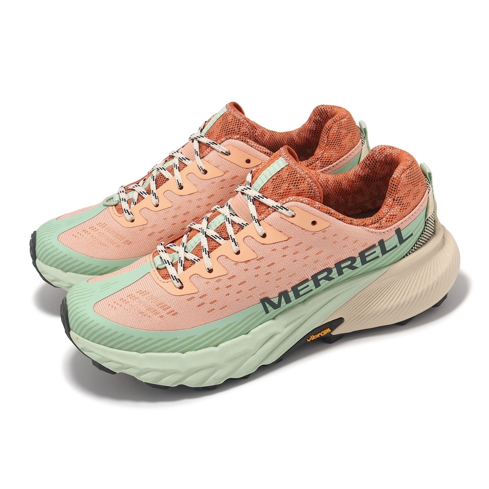 【MERRELL】 Agility Peak 5 女鞋 粉綠 /ML068168