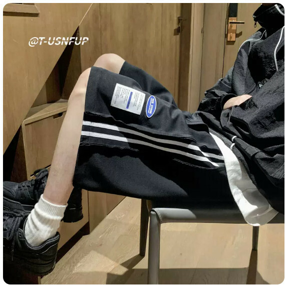 短褲男夏季（黑色（A款）【M_3XL碼】（下單後聯繫客服確認發貨尺碼））