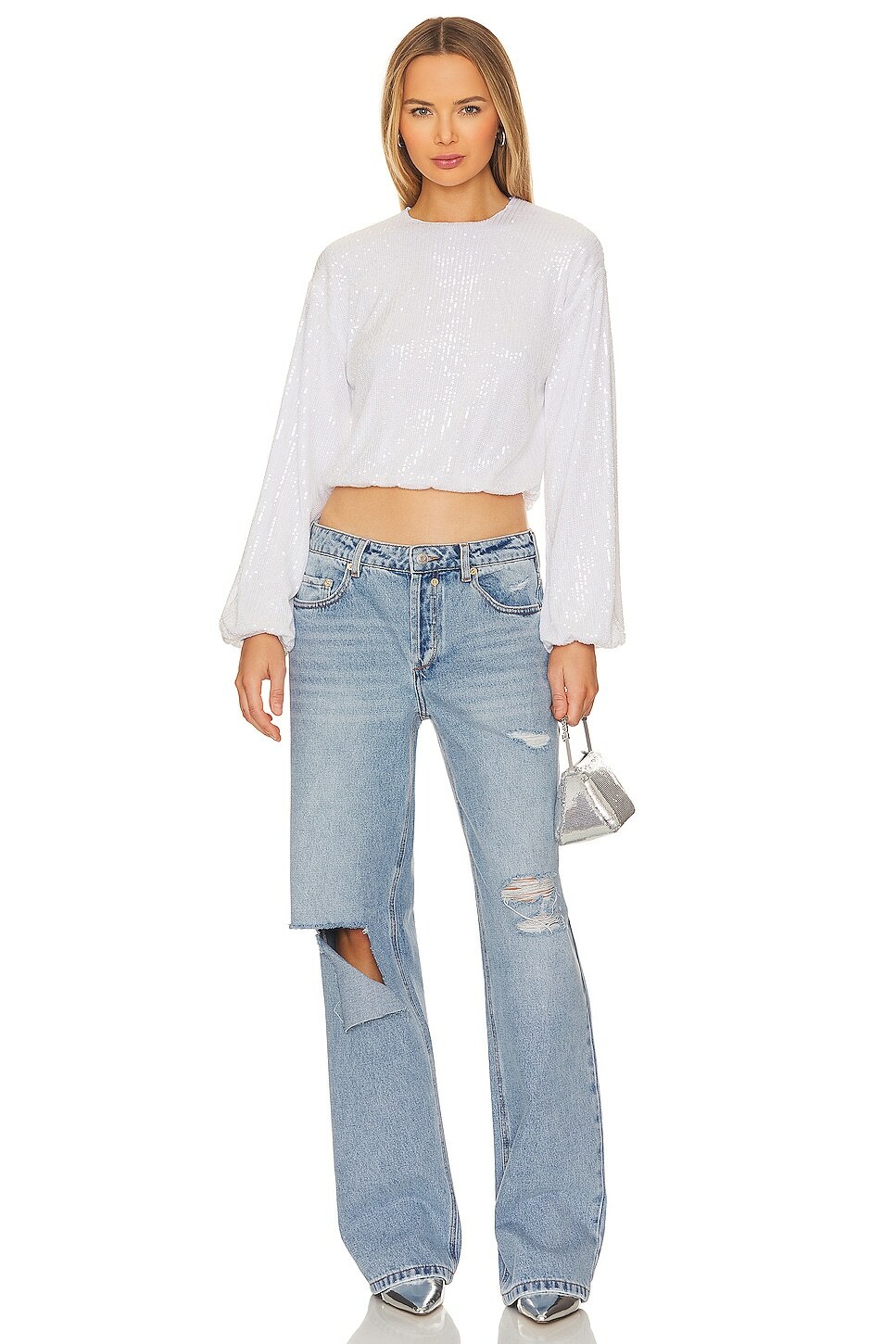 Good Times Sequin Top 白色閃亮上衣