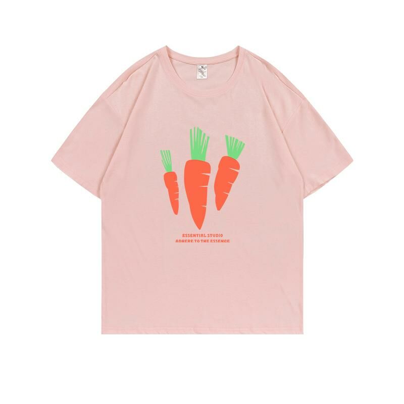 Loose short-sleeved T-shirt (S-4XL light pink) [Please contact customer service to confirm the shipping size after placing an order] 