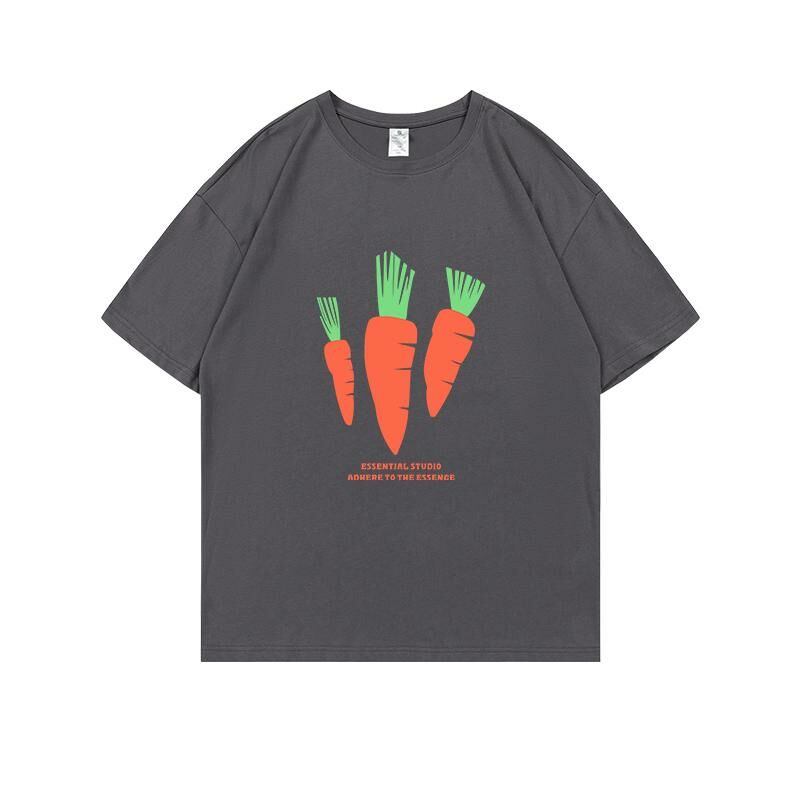 Loose short-sleeved T-shirt (S-4XL dark gray) [Please contact customer service to confirm the shipping size after placing an order] 