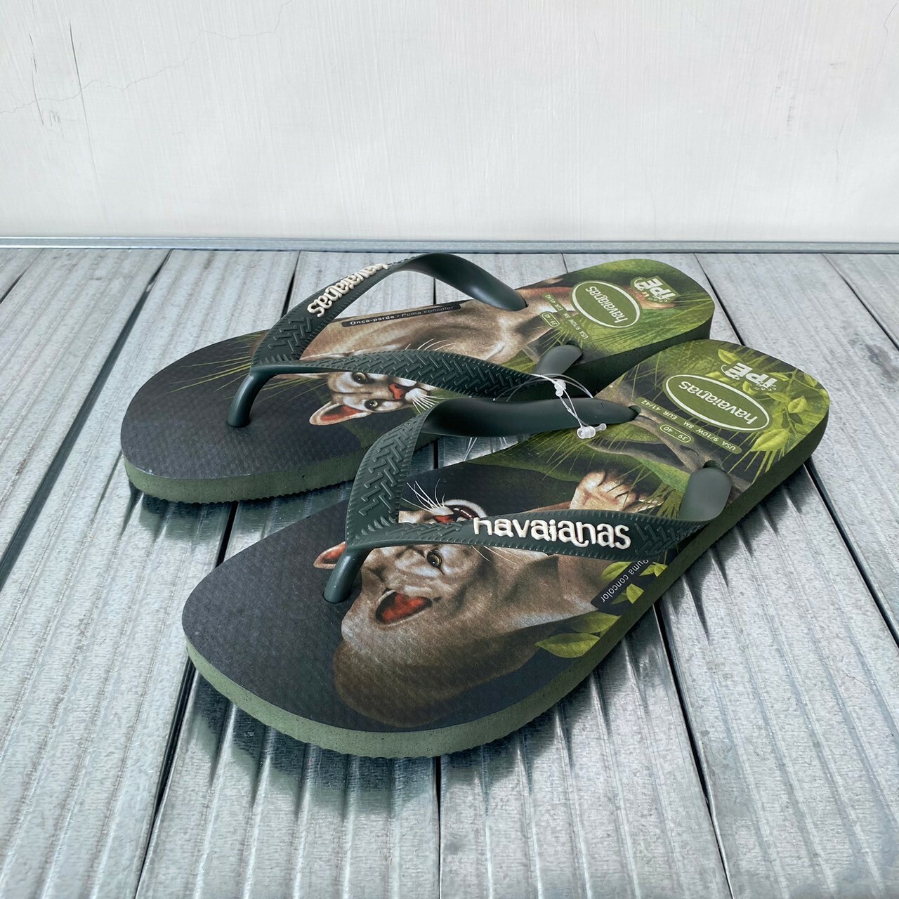Havaianas 哈瓦仕 Ipe夾腳拖 美洲獅 墨綠 4000396-4896U