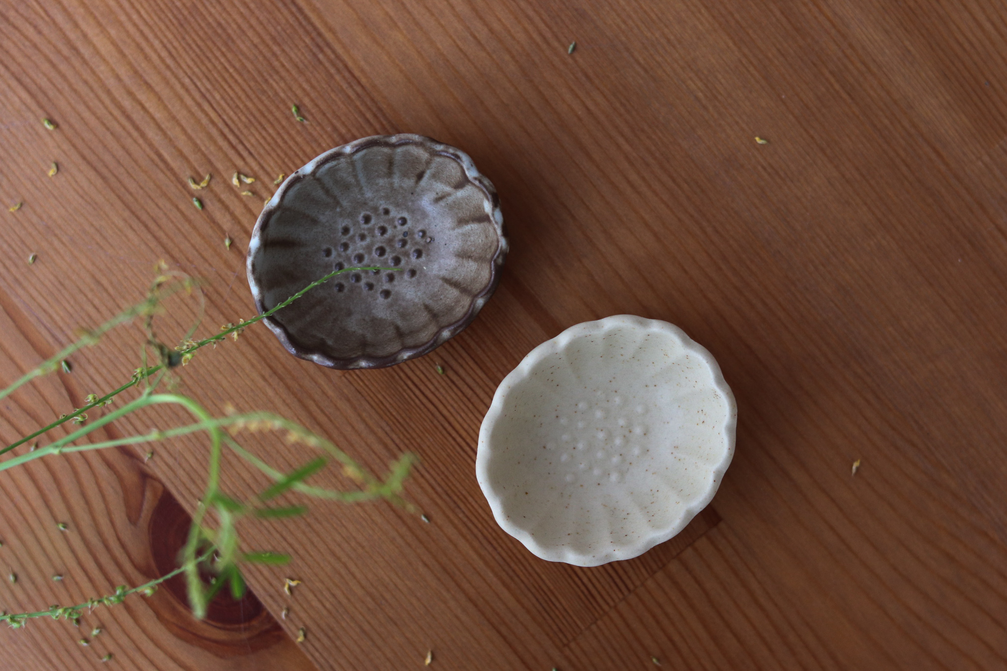 日本 窯變 菊紋 豆缽