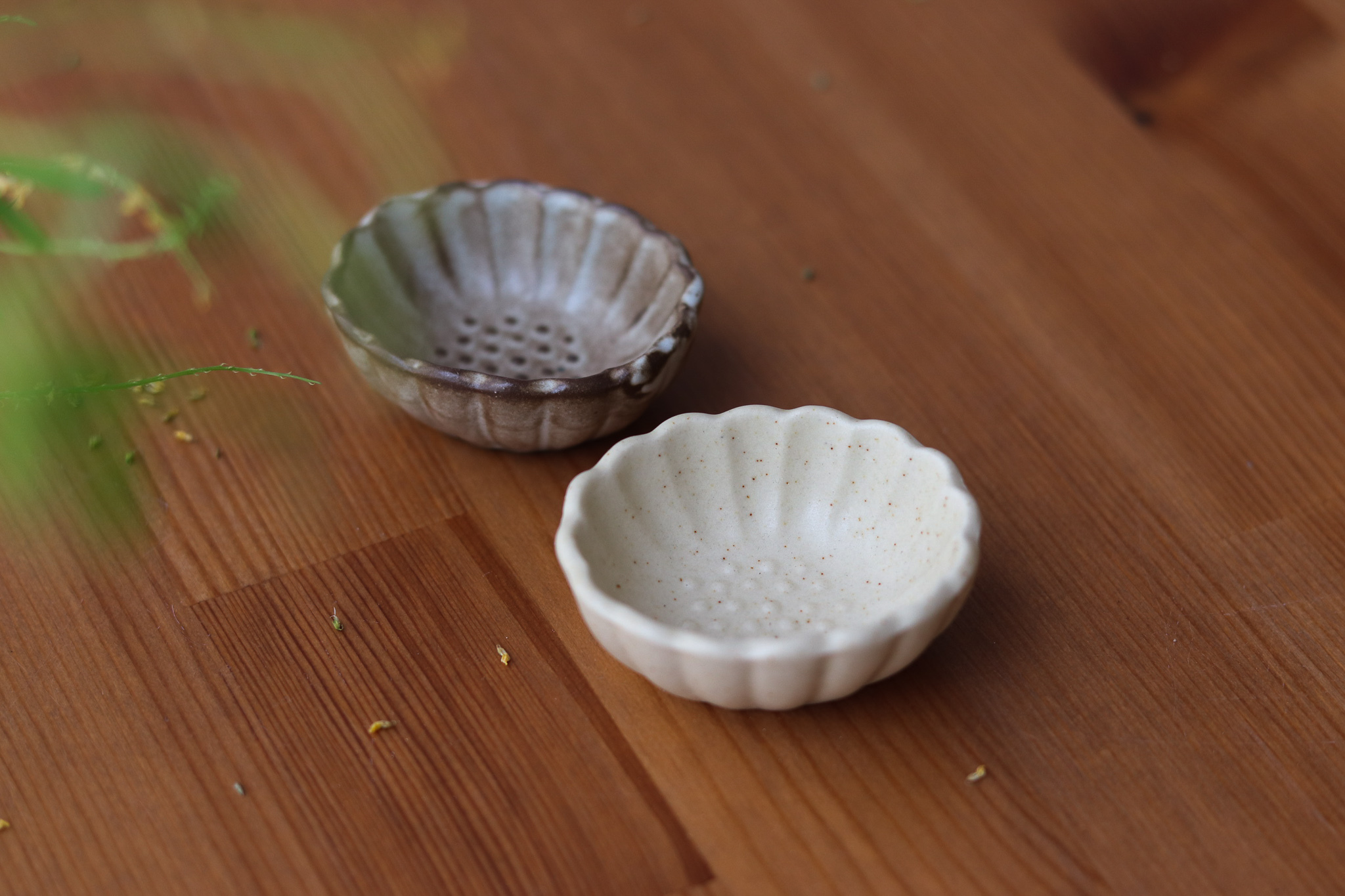 日本 窯變 菊紋 豆缽