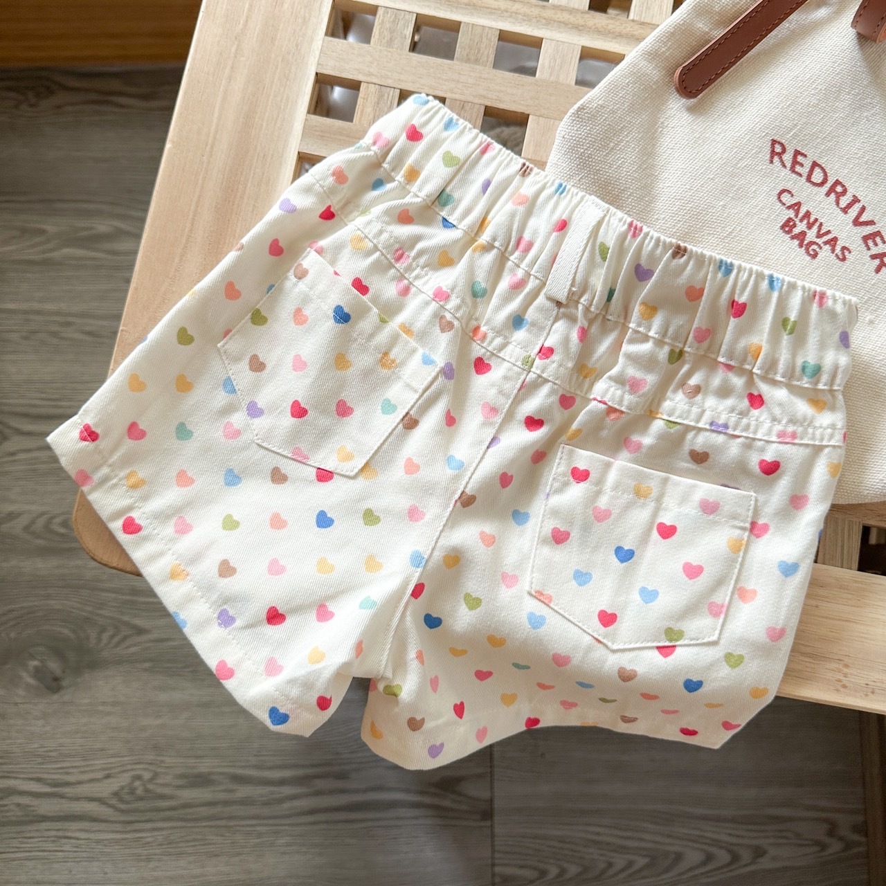 彩色愛心棉質短褲