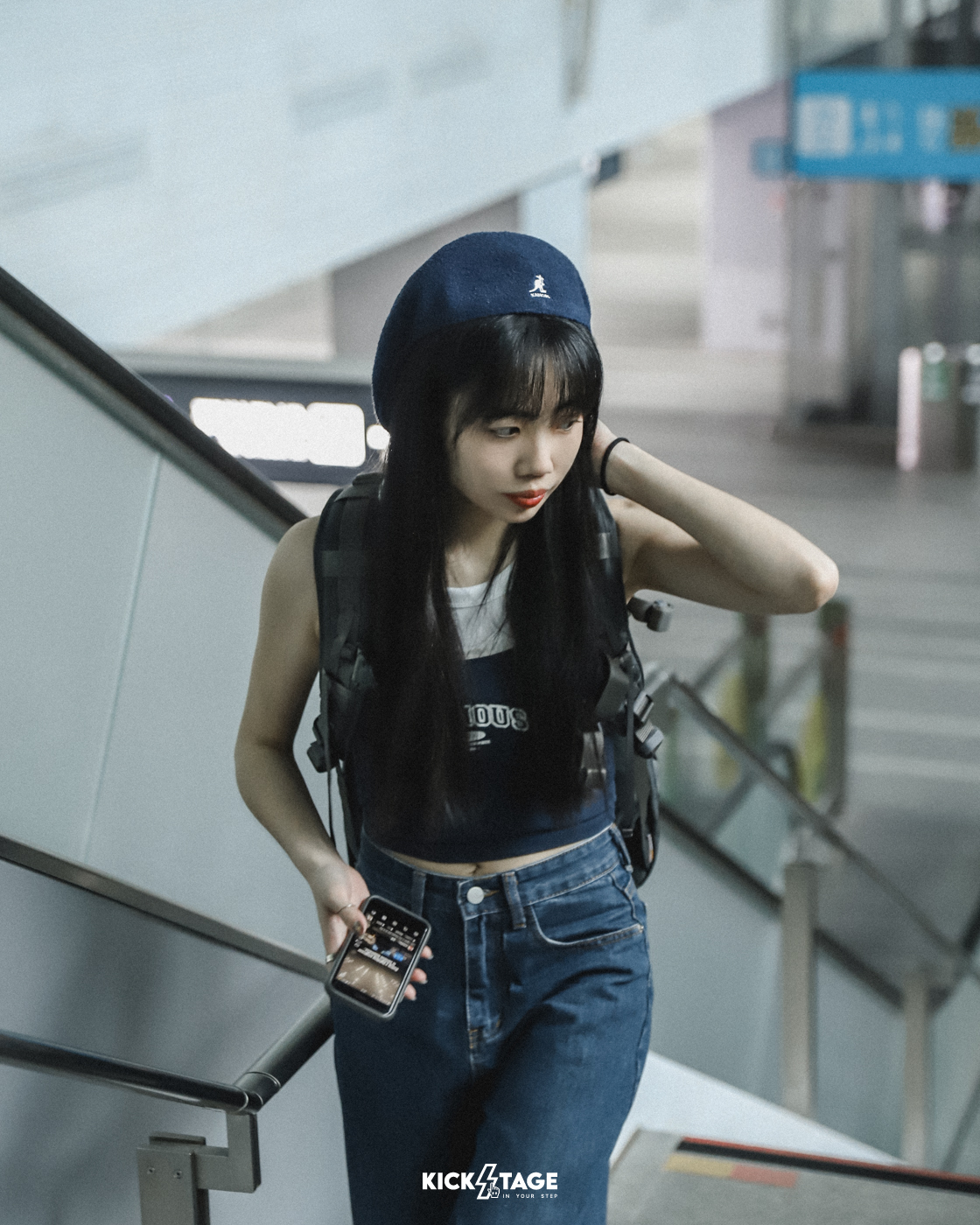 KANGOL 504 BERMUDA 黑色 深藍色 英國 袋鼠 刺繡 毛巾布 透氣 鴨舌帽 小偷帽【W22S3075】