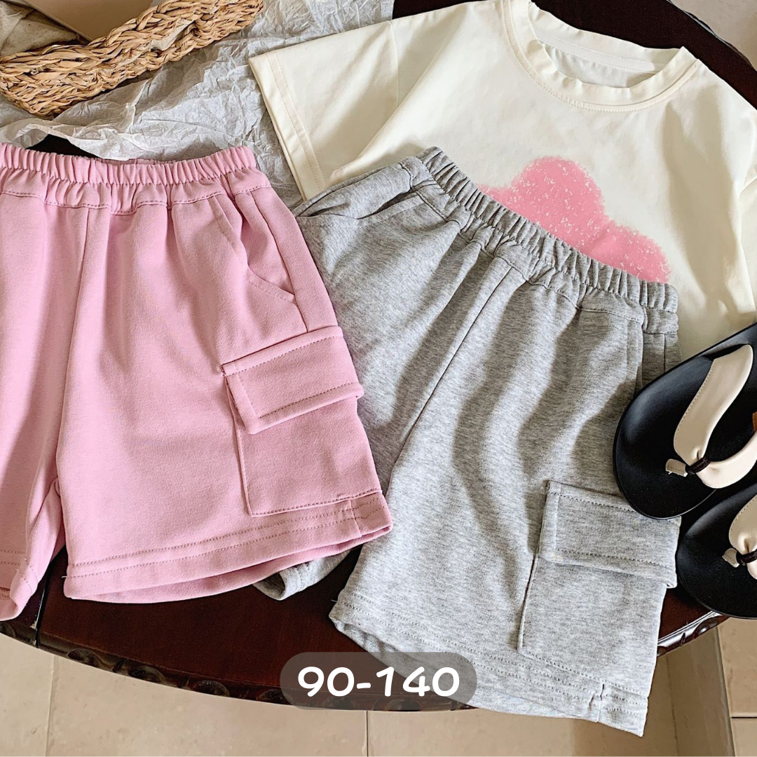 【限量】素面棉質工裝短褲