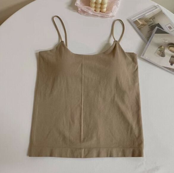 Summer Vest with Chest Padded (Khaki) [One Size]